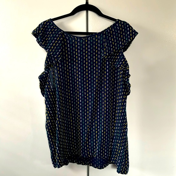 LOFT flutter sleeve blouse-Large - Picture 1 of 5